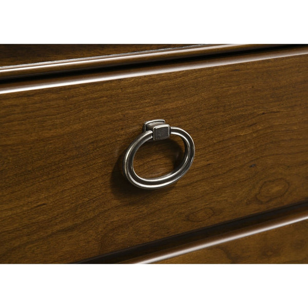English Elm Leonide Nine Drawer Dresser with Mirror Louis Philippe Brown Cherry Bedroom B062S02102