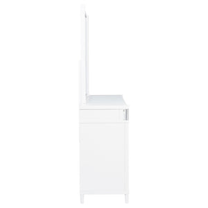 English Elm Robinson Eight Drawer Dresser with Mirror White Contemporary Bedroom Storage Set B062S02111