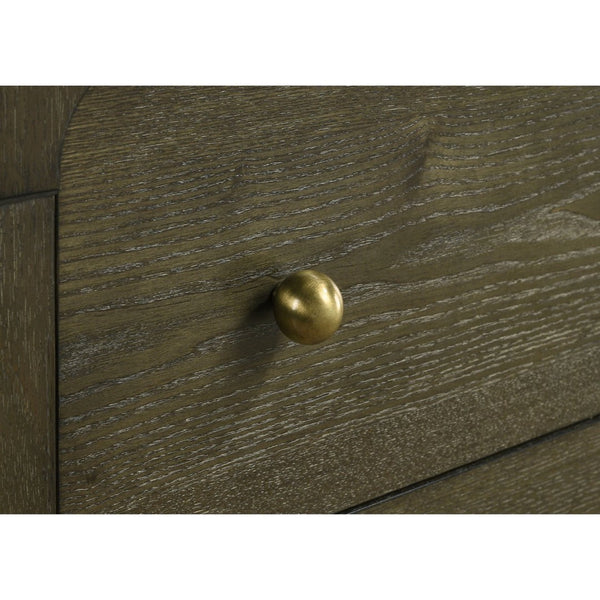 English Elm Sundance Wire-brushed Ash Veneer 6-drawer Dresser with Brass Hardware and Mirror B062S02116