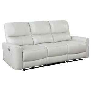 English Elm Amberly Power Reclining Sofa Set with Leatherette Tufted Upholstery for Living Rooms B062S02117