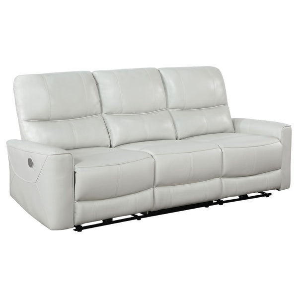 English Elm Amberly Power Reclining Sofa Set with Leatherette Tufted Upholstery for Living Rooms B062S02117