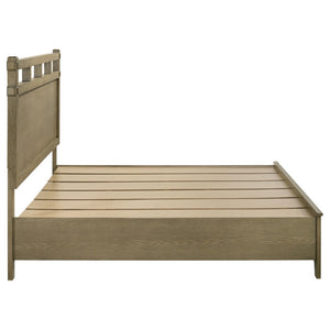 English Elm Pelton Vineyard Oak Grain Platform King Bed with Slat Headboard and Footboard Storage B062S02121