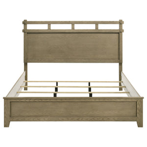 English Elm Pelton Vineyard Oak Eastern King Panel Bed with Open Slat Architectural Headboard B062S02123
