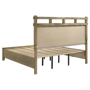 English Elm Pelton Vineyard Oak Four Piece Eastern King Bedroom Set with Storage Bed and Mirror B062S02127