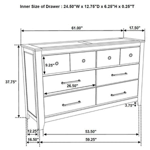 English Elm Pelton Queen Bedroom Set with Oak Finish Open Slat Headboard and Antique Nickel Hardware B062S02129