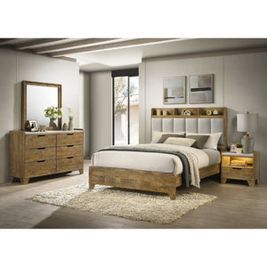 English Elm Packard Eastern King Bedroom Set with Bookcase Headboard and Faux Marble Tops B062S02137