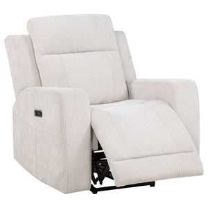 English Elm Patrick Chenille Power Reclining Sofa Set Three Piece Living Room Seating Collection Ivory B062S02145