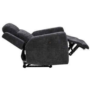 English Elm Patrick Chenille Power Reclining Sofa Set Three Piece Living Room Seating Collection Dark Grey B062S02147