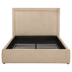 English Elm Brandon Tall Panel Upholstered Eastern King Platform Bed Warm Fabric Low Profile B062S02162
