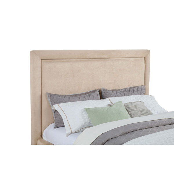 English Elm Brandon Tall Panel Upholstered Eastern King Platform Bed Warm Fabric Low Profile B062S02162