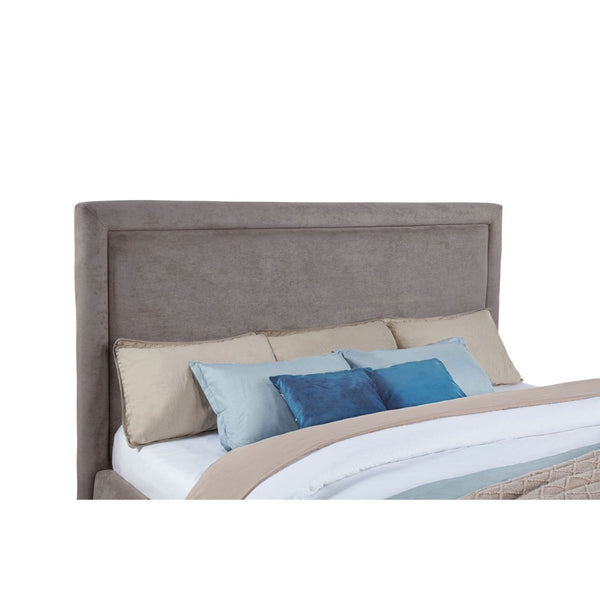 English Elm Brandon Tall Panel Eastern King Bed Plush Upholstered Frame in Warm Neutral Fabric B062S02164