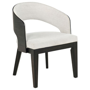 English Elm Bangor Expandable Rectangular Dining Set with Barrel Back Armchairs in Cream B062S02176