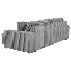 English Elm Clifford Corduroy Channel Tufted Power Reclining Sofa with Dual Usb Charging Ports Grey B062S02216