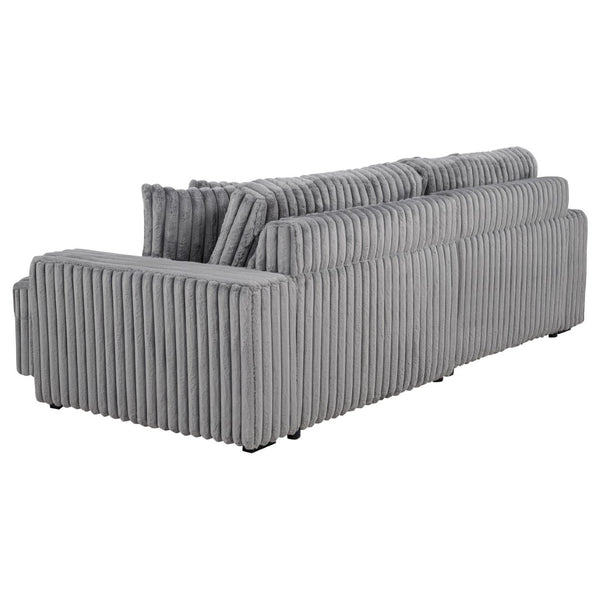 English Elm Clifford Corduroy Channel Tufted Power Reclining Sofa with Dual Usb Charging Ports Grey B062S02216