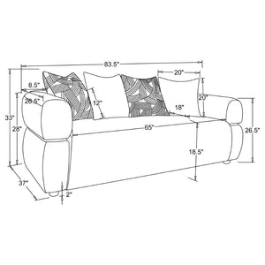 English Elm Ramsay Three Piece Sofa Loveseat and Chair Set Textured Fabric Sculptural Living Room B062S02222