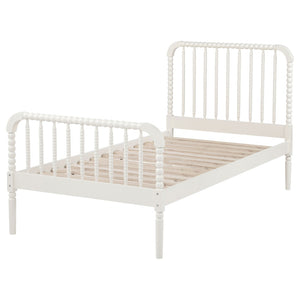 English Elm Grove Spindle Twin Bed Solid Wood Jenny Lind Style White Frame for Kids or Guests B062S02230