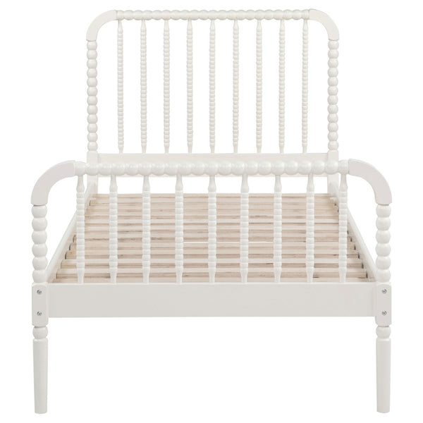English Elm Grove Spindle Twin Bed Solid Wood Jenny Lind Style White Frame for Kids or Guests B062S02230