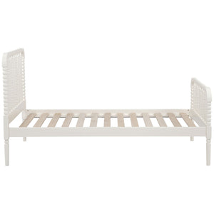English Elm Grove Spindle Twin Bed Solid Wood Jenny Lind Style White Frame for Kids or Guests B062S02230