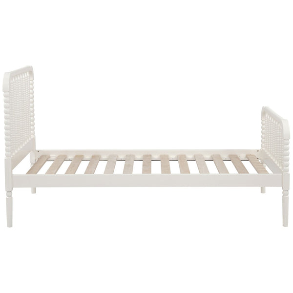 English Elm Grove Spindle Twin Bed Solid Wood Jenny Lind Style White Frame for Kids or Guests B062S02230