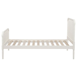 English Elm Grove Spindle Twin Bed Solid Wood Jenny Lind Style White Frame for Kids or Guests B062S02230