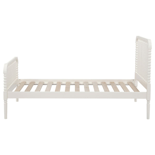 English Elm Grove Spindle Twin Bed Solid Wood Jenny Lind Style White Frame for Kids or Guests B062S02230