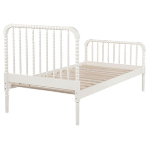 English Elm Grove Spindle Twin Bed Solid Wood Jenny Lind Style White Frame for Kids or Guests B062S02230