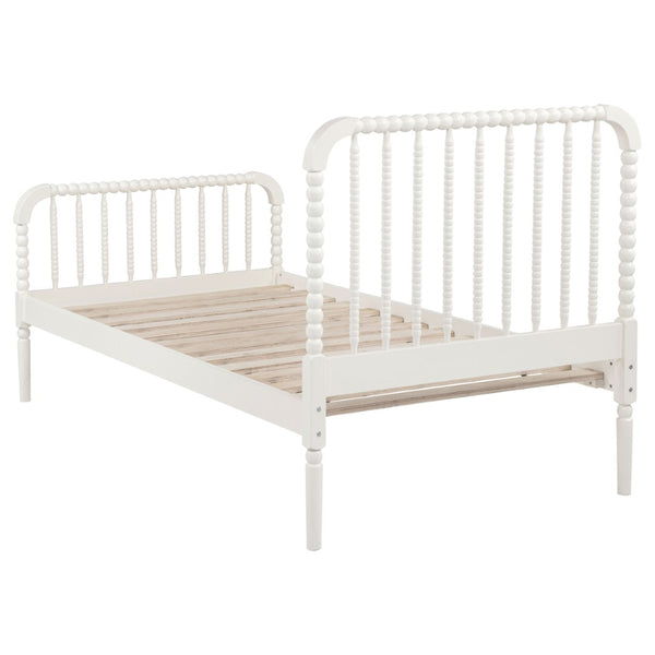 English Elm Grove Spindle Twin Bed Solid Wood Jenny Lind Style White Frame for Kids or Guests B062S02230