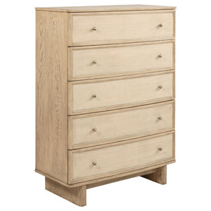 English Elm Kimpton Queen Bedroom Set Oak Veneer Wingback Bed Cane Fronts Coastal Living B062S02235