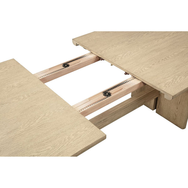 English Elm Kimpton Extendable Trestle Dining Table with Oak Veneer for Coastal Modern Spaces B062S02238