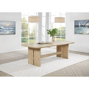 English Elm Kimpton Extendable Trestle Dining Table with Oak Veneer for Coastal Modern Spaces B062S02238