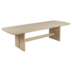 English Elm Kimpton Extendable Trestle Dining Table with Oak Veneer for Coastal Modern Spaces B062S02238