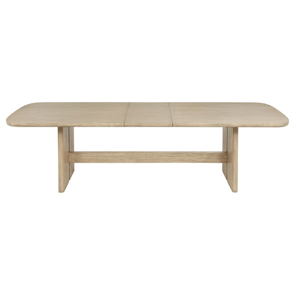 English Elm Kimpton Extendable Trestle Dining Table with Oak Veneer for Coastal Modern Spaces B062S02238