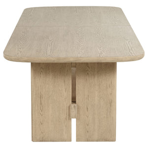 English Elm Kimpton Extendable Trestle Dining Table with Oak Veneer for Coastal Modern Spaces B062S02238