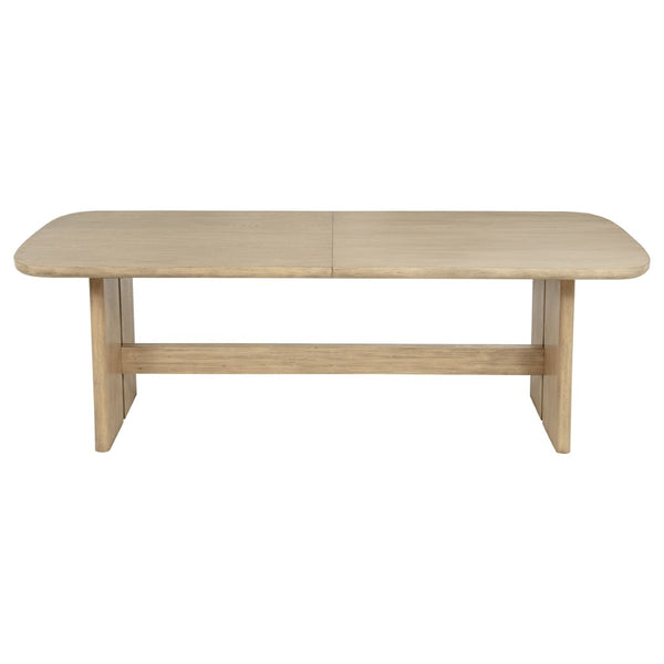 English Elm Kimpton Extendable Trestle Dining Table with Oak Veneer for Coastal Modern Spaces B062S02238