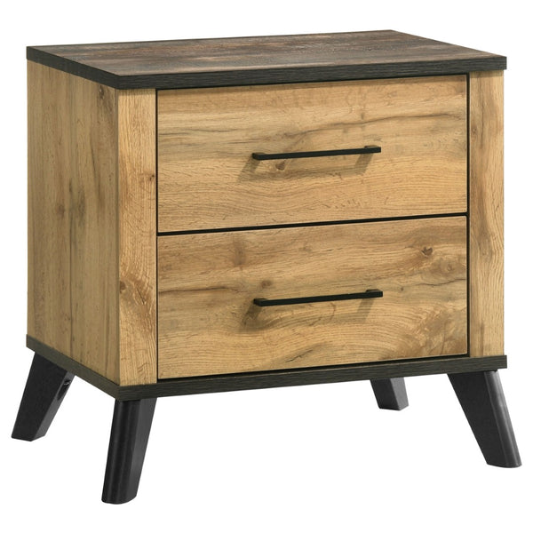English Elm Georgina Full Bedroom Set Natural Pine Finish with Tall Headboard and Modern Hardware B062S02245