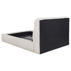 English Elm Branson Upholstered Queen Platform Bed Tufted Wedge Headboard Modern Bedroom Cream B062S02255