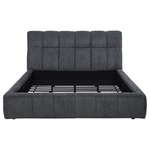 English Elm Branson Tufted Upholstered Eastern King Platform Bed Grey Fabric Slatted Base B062S02257