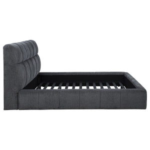 English Elm Branson Tufted Upholstered Eastern King Platform Bed Grey Fabric Slatted Base B062S02257