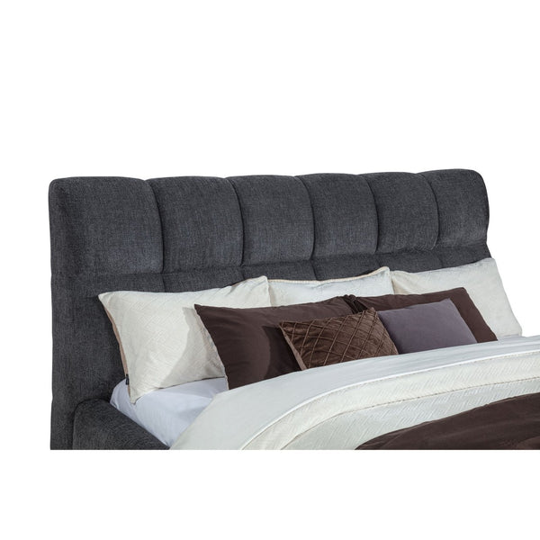 English Elm Branson Tufted Upholstered Eastern King Platform Bed Grey Fabric Slatted Base B062S02257