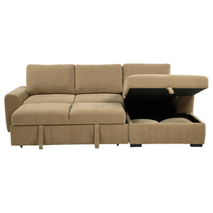 English Elm Logan Channel Tufted Sleeper Sectional with Chaise for Modern Living Rooms B062S02270