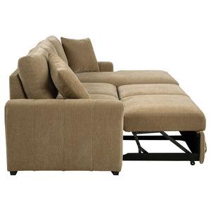 English Elm Logan Channel Tufted Sleeper Sectional with Chaise for Modern Living Rooms B062S02270
