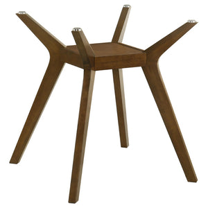 English Elm Flynn Round Glass Top Counter Height Dining Set with Sculptural Rubberwood Base Seats Four Brown / Green B062S02274