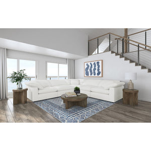 English Elm Segoura Boucle L-shaped Modular Sectional Five Piece Low Profile Living Room Sofa B062S02289