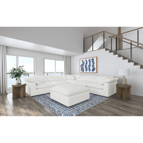 English Elm Segoura Boucle Six Piece Modular Sectional with Ottoman for Contemporary Living B062S02290