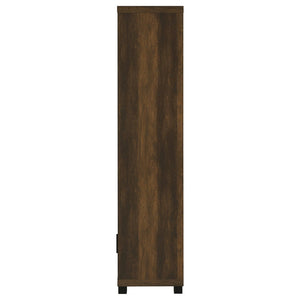 English Elm Heron Three Piece Media Wall with Tempered Glass Towers in Dark Pine Finish B062S02312