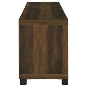 English Elm Heron Three Piece Media Wall with Tempered Glass Towers in Dark Pine Finish B062S02312