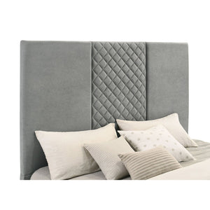 English Elm Yates Velvet Queen Panel Bed with Motorized Tv Lift and Diamond Tufted Headboard B062S02334