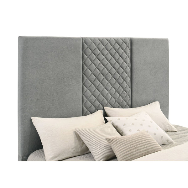 English Elm Yates Velvet Queen Panel Bed with Motorized Tv Lift and Diamond Tufted Headboard B062S02334