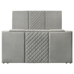 English Elm Yates Velvet Eastern King Upholstered Bed with Motorized Tv Lift and Tufted Headboard B062S02335
