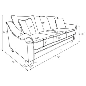 English Elm Lido Boucle Upholstered Sofa and Loveseat Set for Contemporary Living Rooms B062S02340